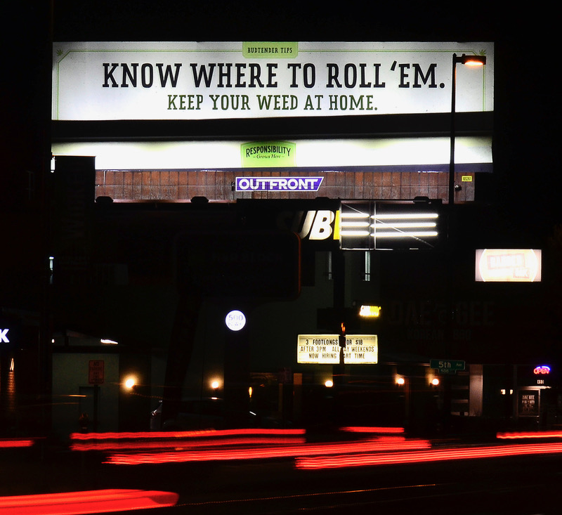 Billboard at night